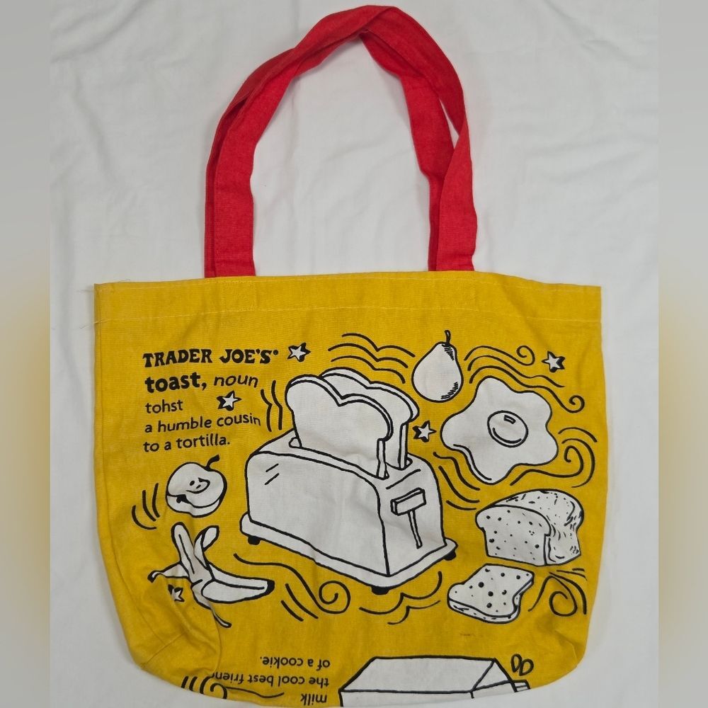 Trader Joe's Cotton Canvas Breakfast Tote Bag